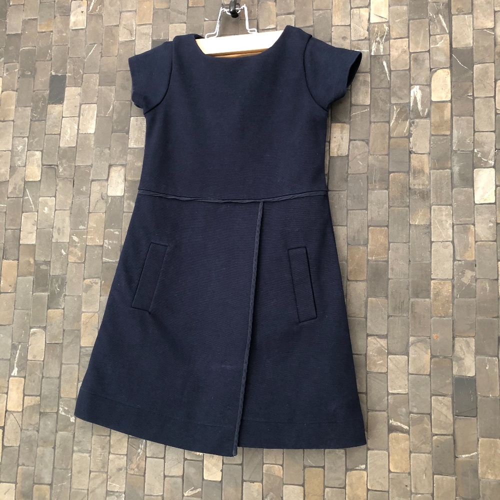 Crewcuts Dark Blue Short Sleeve Dress (Girl size7)